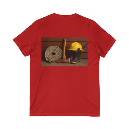 Fire/Rescue Appreciation Unisex Short Sleeve V-Neck Tee