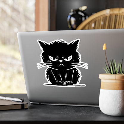 Angry Cat Vinyl Decal