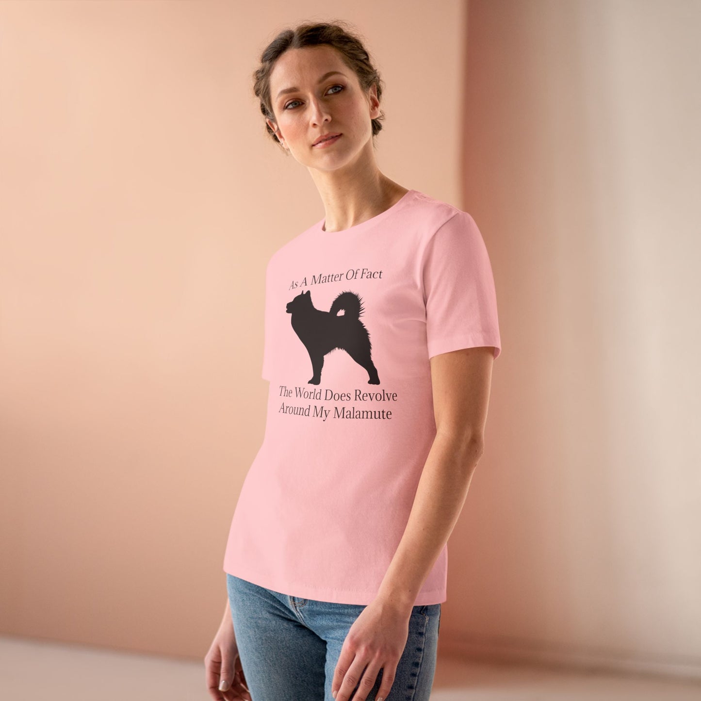 Matter Of Fact Malamute Women's Short Sleeve Crewneck Tee