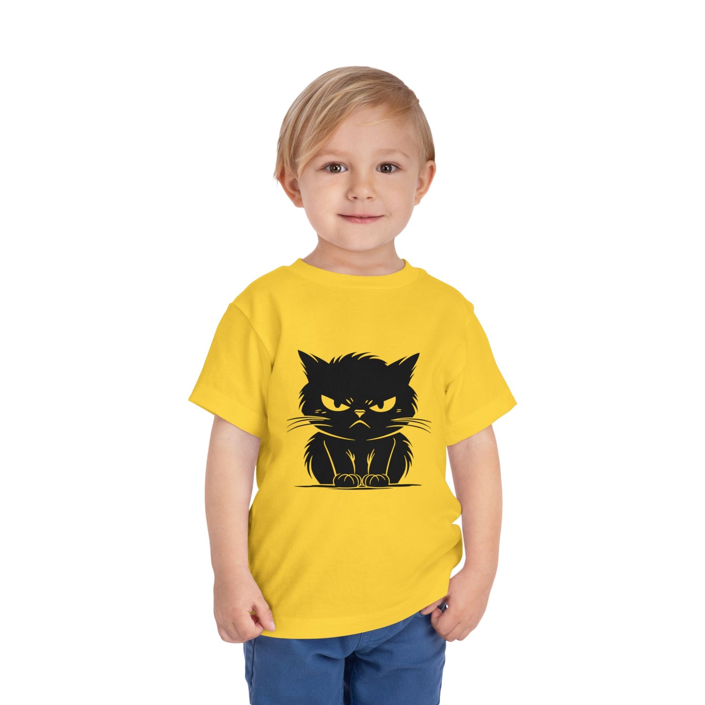 Angry Cat Toddler Unisex Short Sleeve Crewneck Tee