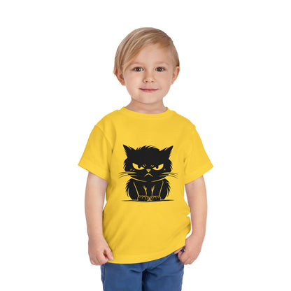 Angry Cat Toddler Unisex Short Sleeve Crewneck Tee
