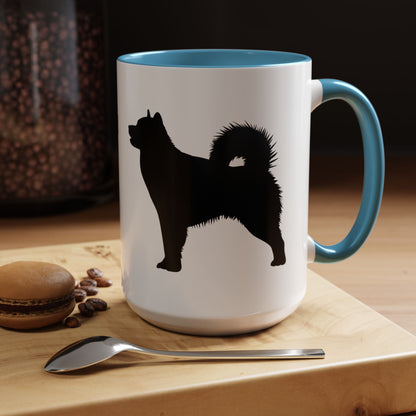 Malamute Silhouette 2-Tone Coffee Mug
