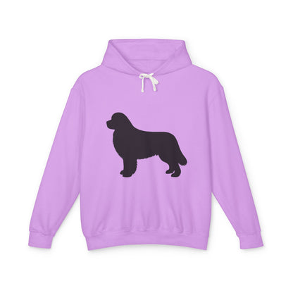 Newfie Silhouette Unisex Lightweight Hoodie