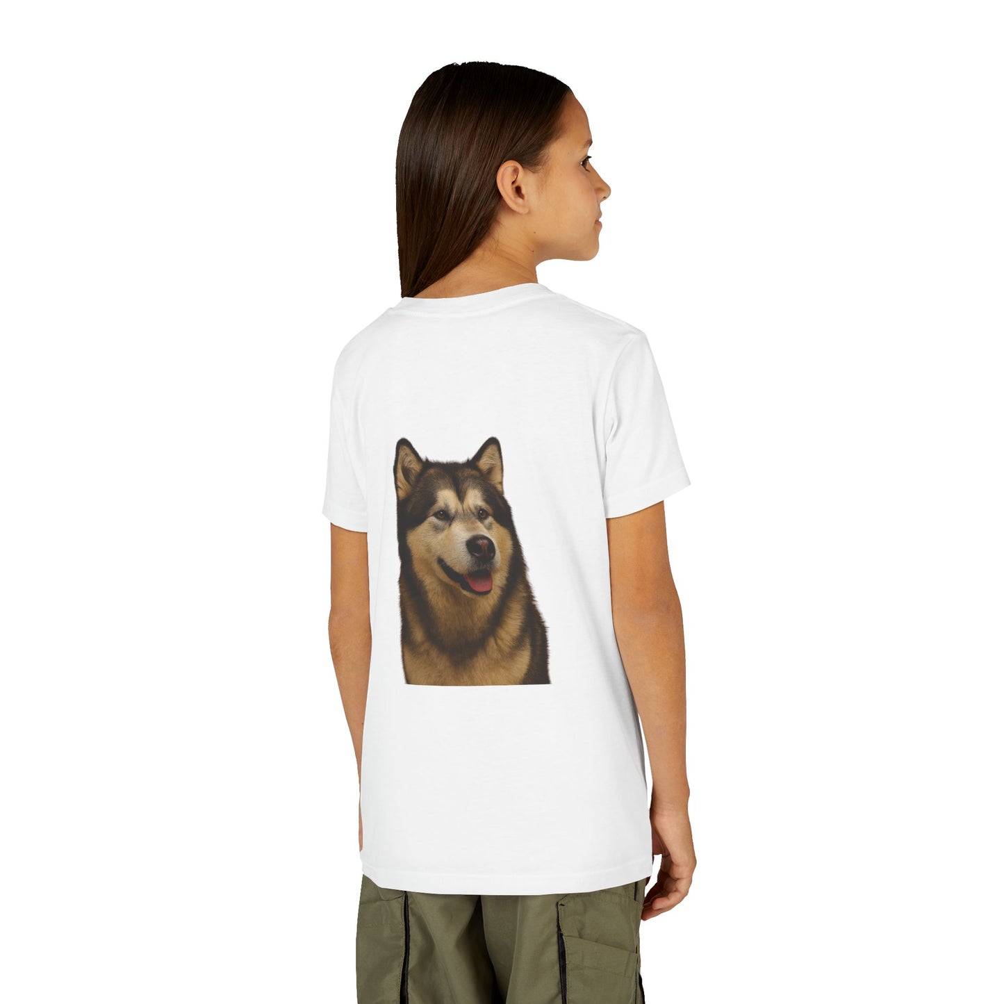 Malamute Head Youth Unisex Short Sleeve Crewneck Tee
