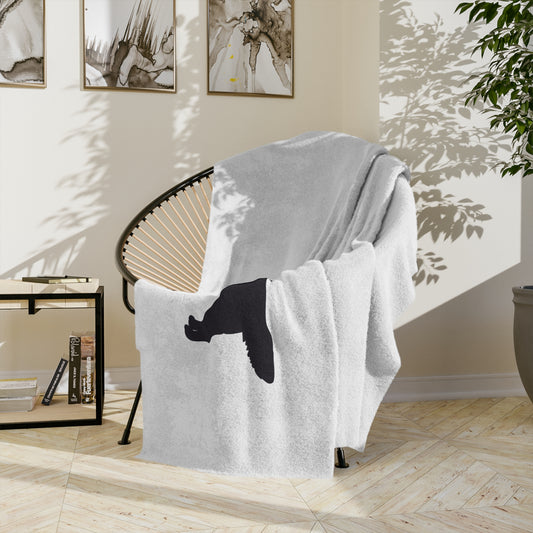 Golden Silhouette Velveteen Microfiber Blanket