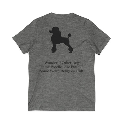 I Wonder Unisex Short Sleeve V-Neck Tee