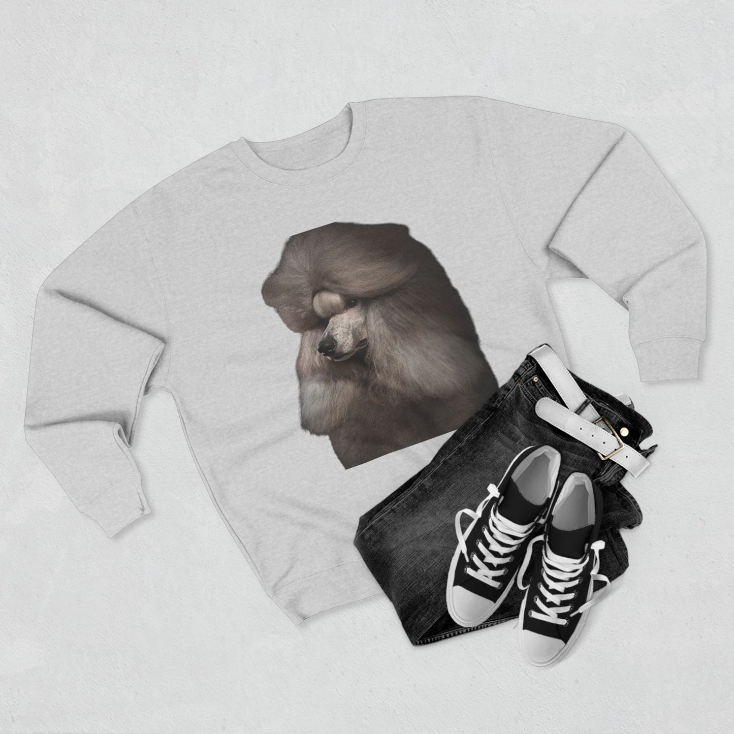 Poodle Head Unisex Crewneck Sweatshirt