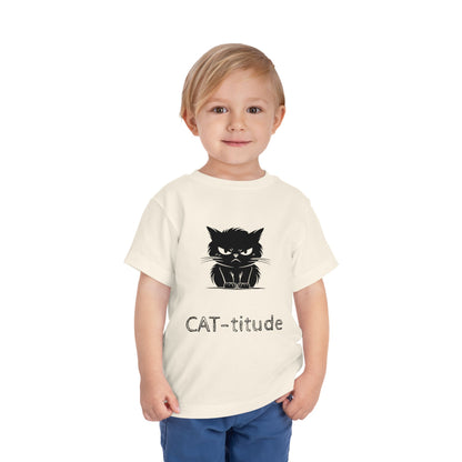 CAT-titude Toddler Unisex Short Sleeve Crewneck Tee