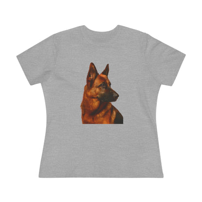 German Shepherd Head Women's Short Sleeve Crewneck Tee