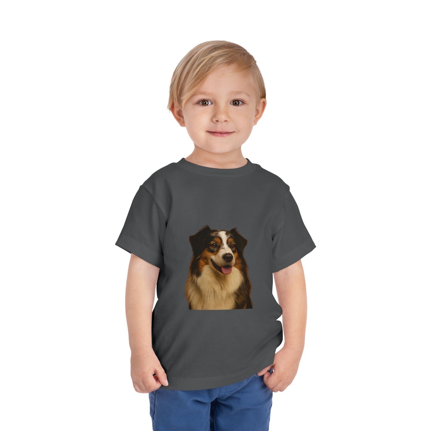 Aussie Head Toddler Unisex Short Sleeve Crewneck Tee