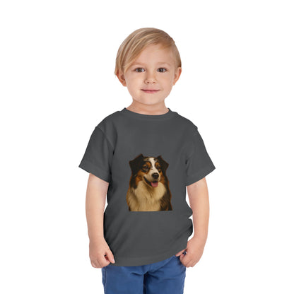 Aussie Head Toddler Unisex Short Sleeve Crewneck Tee