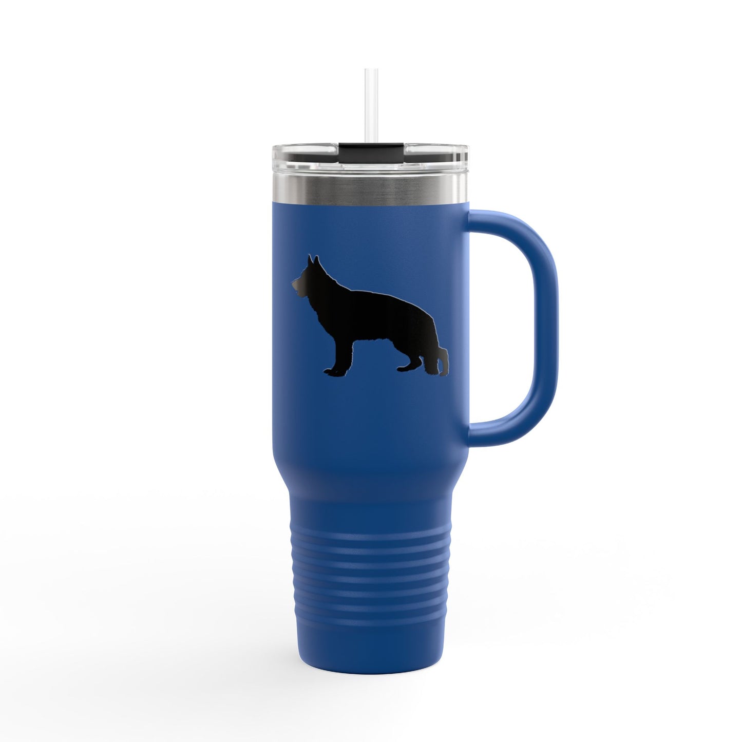 German Shepherd Silhouette Insulated Travel Mug