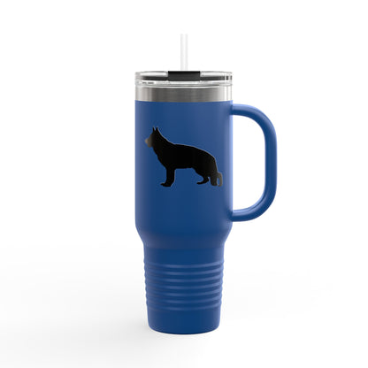 German Shepherd Silhouette Insulated Travel Mug