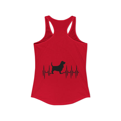 My Heart Beats For Bassets Women's Racerback Tank