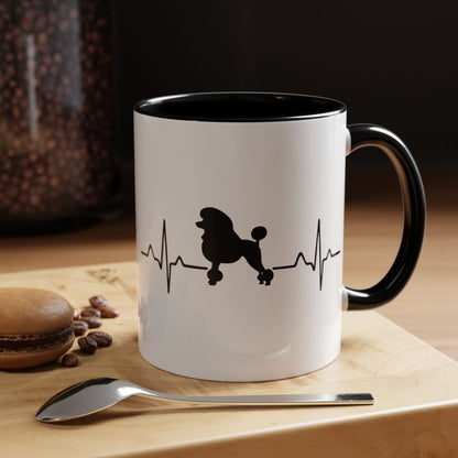 My Heart Beats For Poodles 2-Tone Coffee Mug