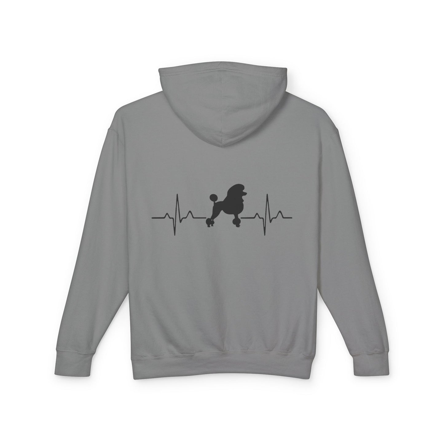 My Heart Beats For Poodles Unisex Lightweight Hoodie