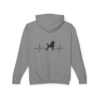 My Heart Beats For Poodles Unisex Lightweight Hoodie