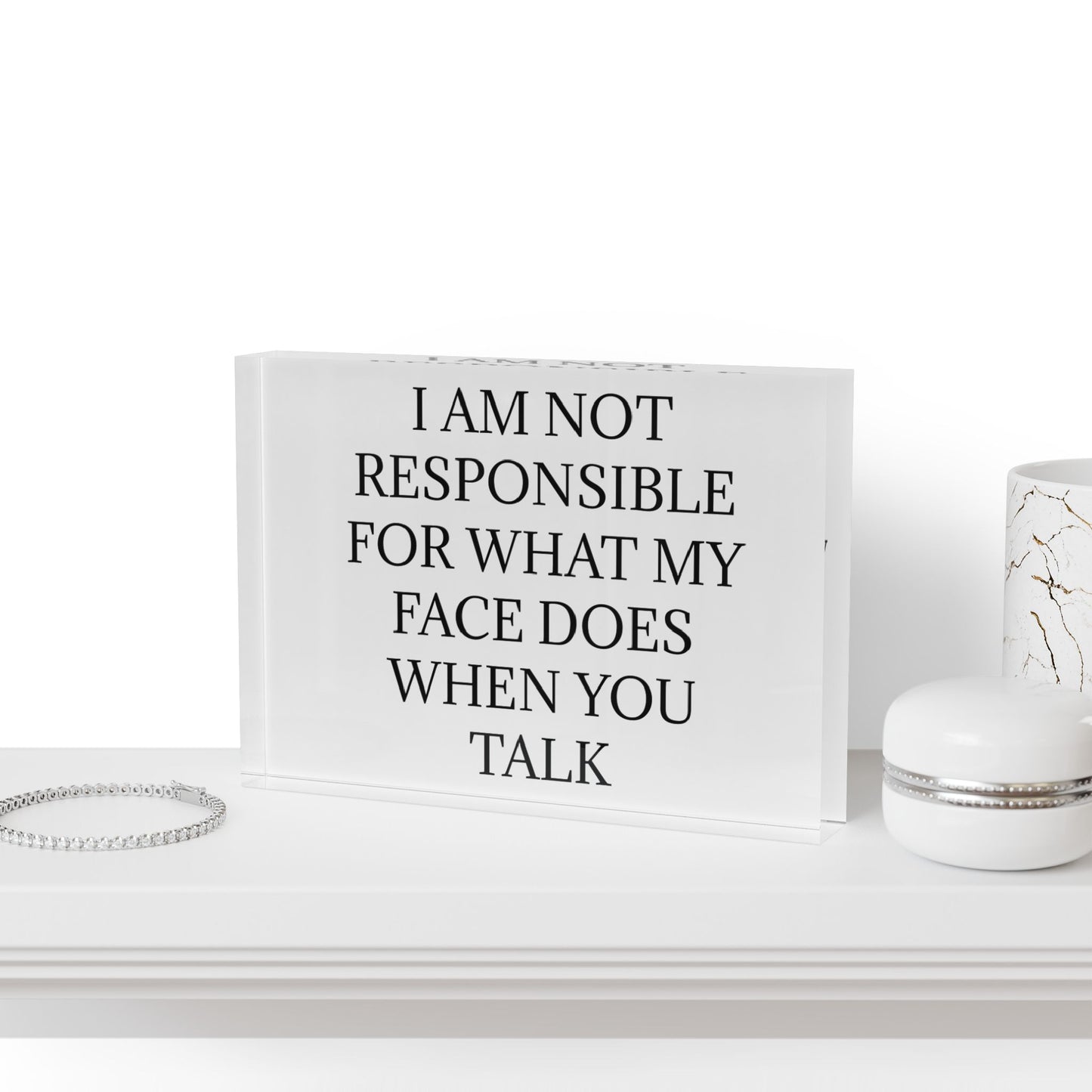 When You Talk Acrylic Photo Block