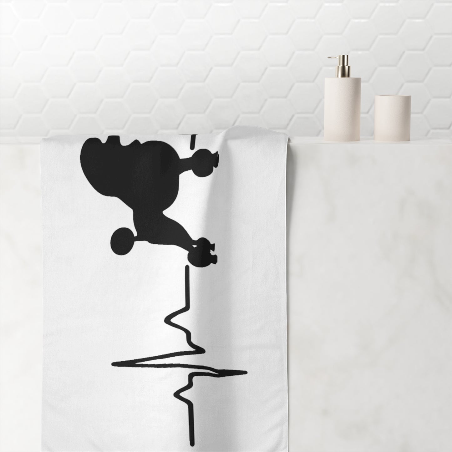 My Heart Beats For Poodles Mink-Cotton  Beach Towel