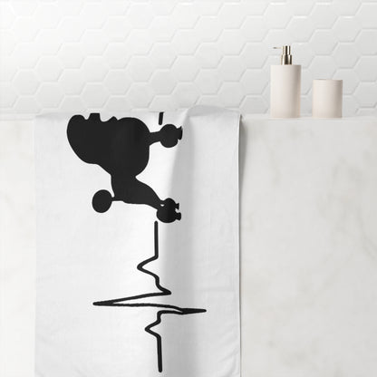 My Heart Beats For Poodles Mink-Cotton  Beach Towel