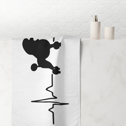 My Heart Beats For Poodles Mink-Cotton  Beach Towel