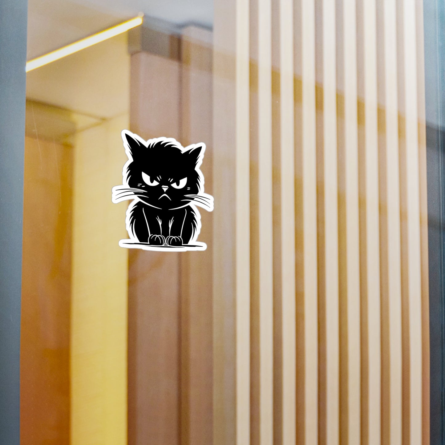 Angry Cat Vinyl Decal
