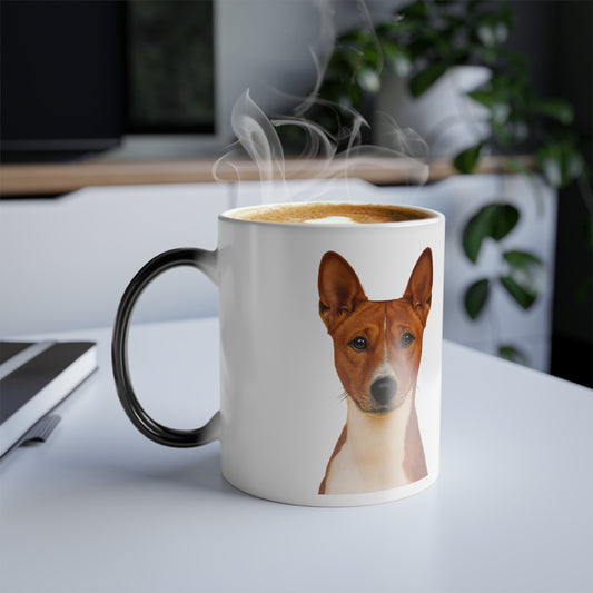 Basenji Head Color Changing Mug