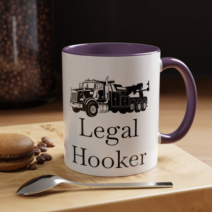 Legal H**ker Heavy Tow Truck 2-Tone Coffee Mug