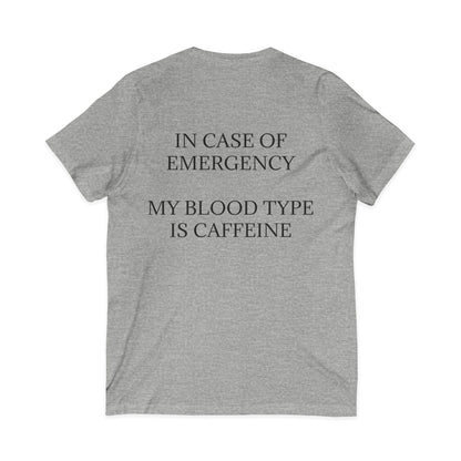 Blood Type Unisex Short Sleeve V-Neck Tee