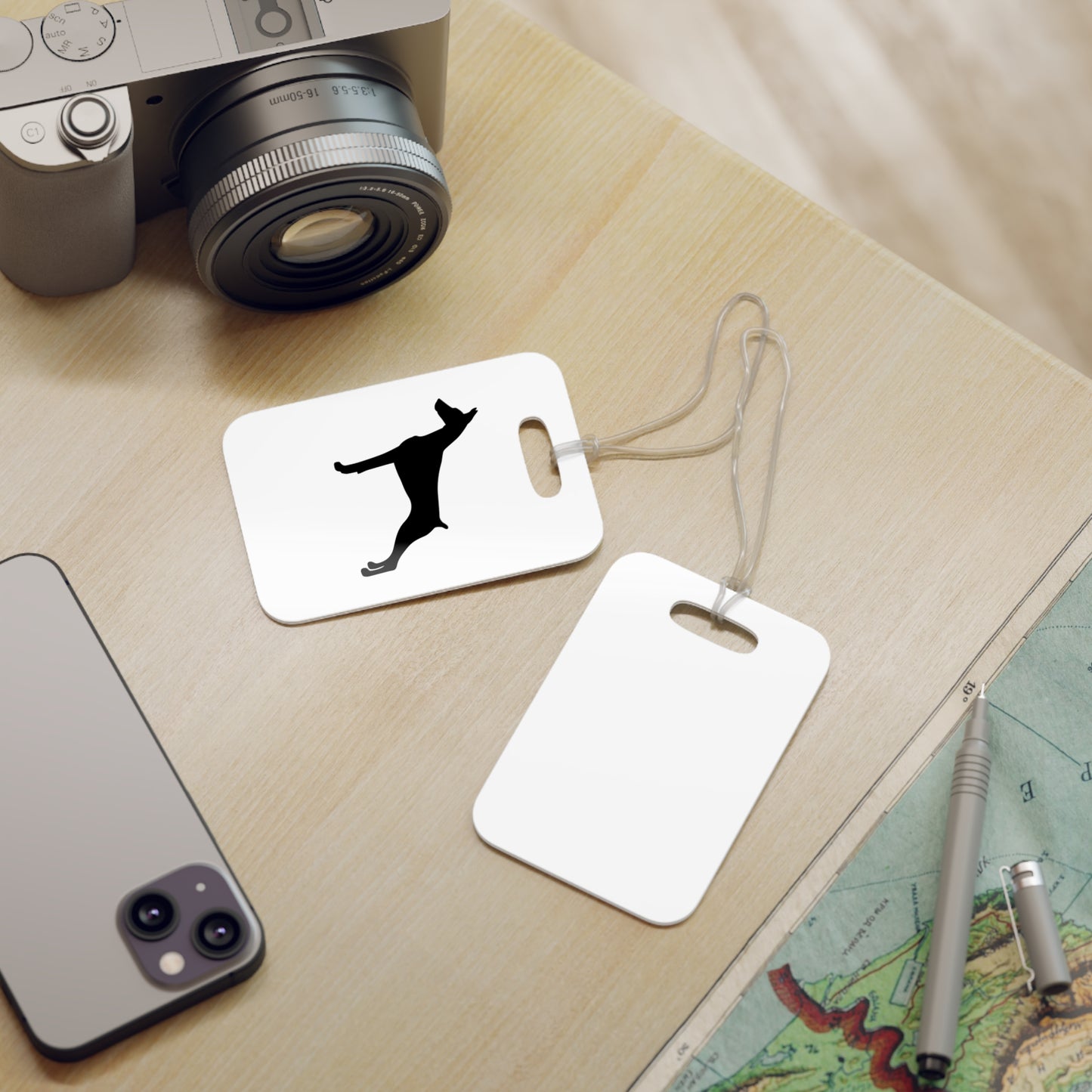 Doberman Silhouette Luggage Tag