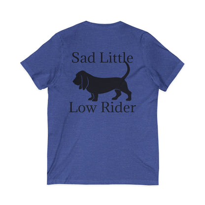 Sad Little Low Rider Unisex Short Sleeve V-Neck Tee