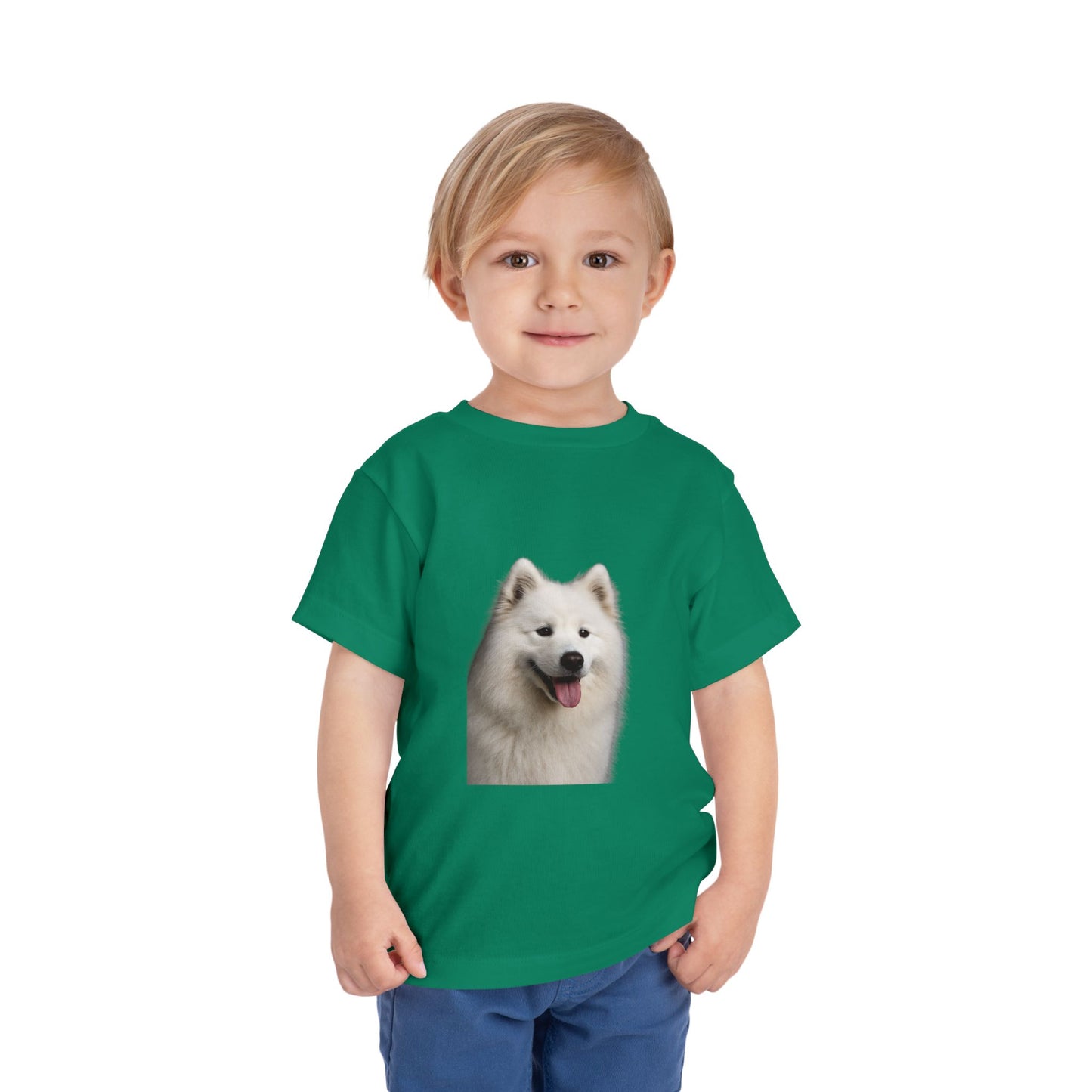 Samoyed Head Toddler Unisex Short Sleeve Crewneck Tee