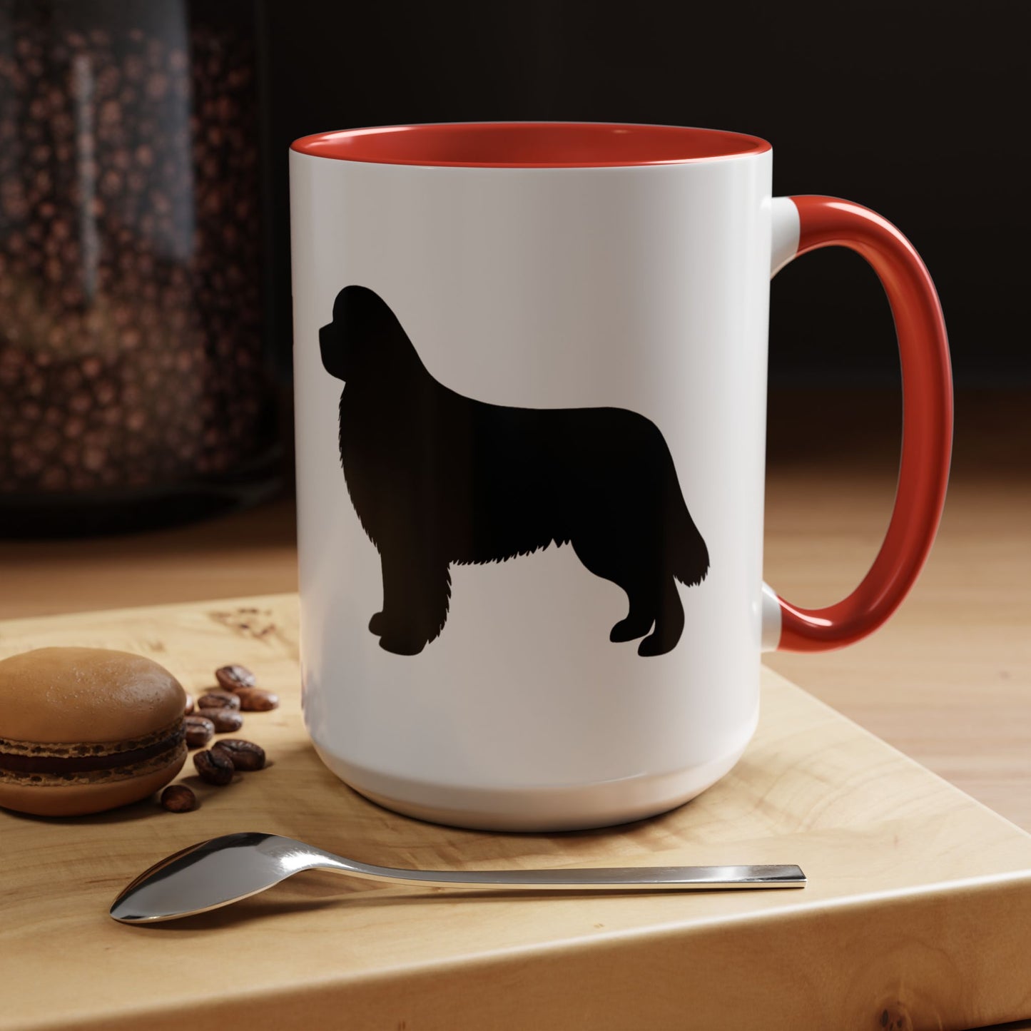 Newfie Silhouette 2-Tone Coffee Mug