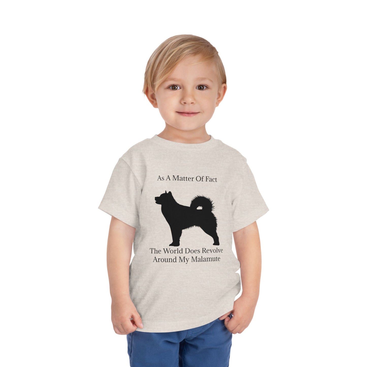 Matter Of Fact Malamute Toddler Unisex Short Sleeve Crewneck Tee