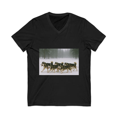 Mush On Unisex Short Sleeve V-Neck Tee