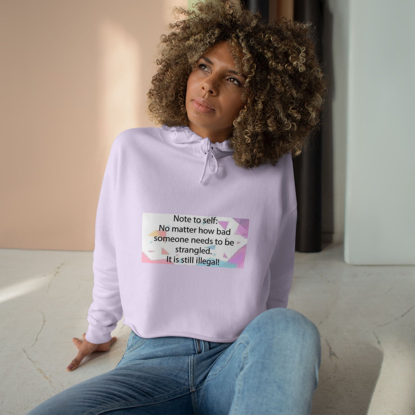 Note to Self Women's Crop Hoodie
