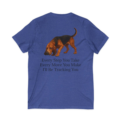 Tracking You Unisex Short Sleeve V-Neck Tee