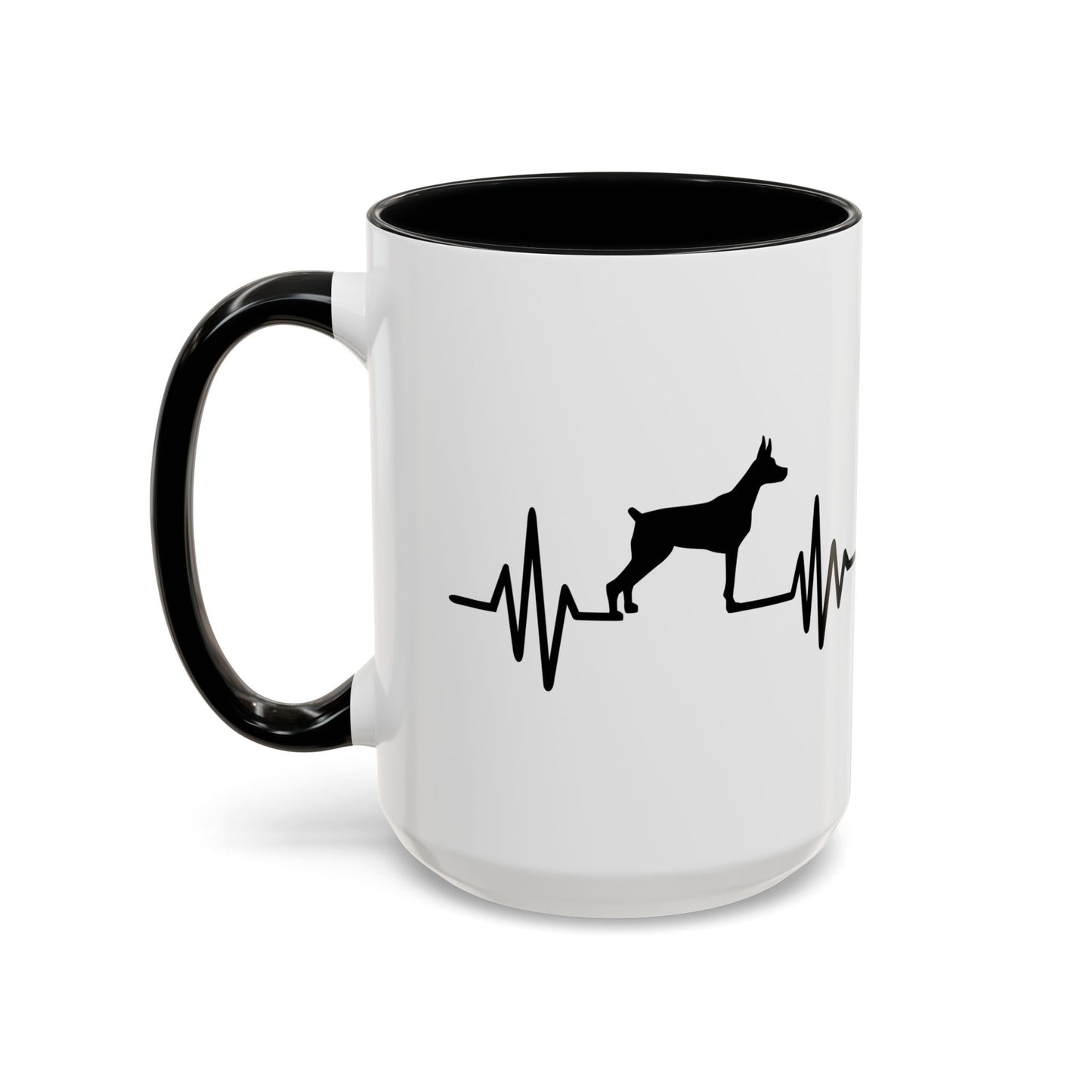 My Heart Beats For Dobermans 2-Tone Coffee Mug