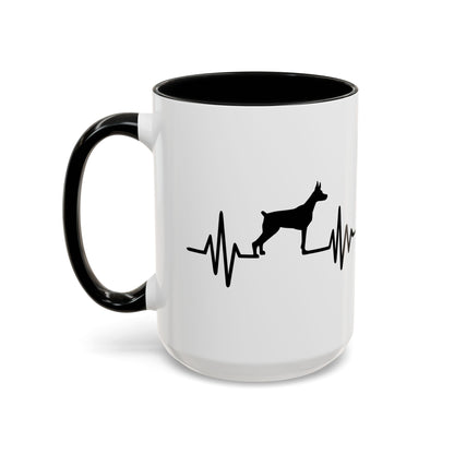 My Heart Beats For Dobermans 2-Tone Coffee Mug