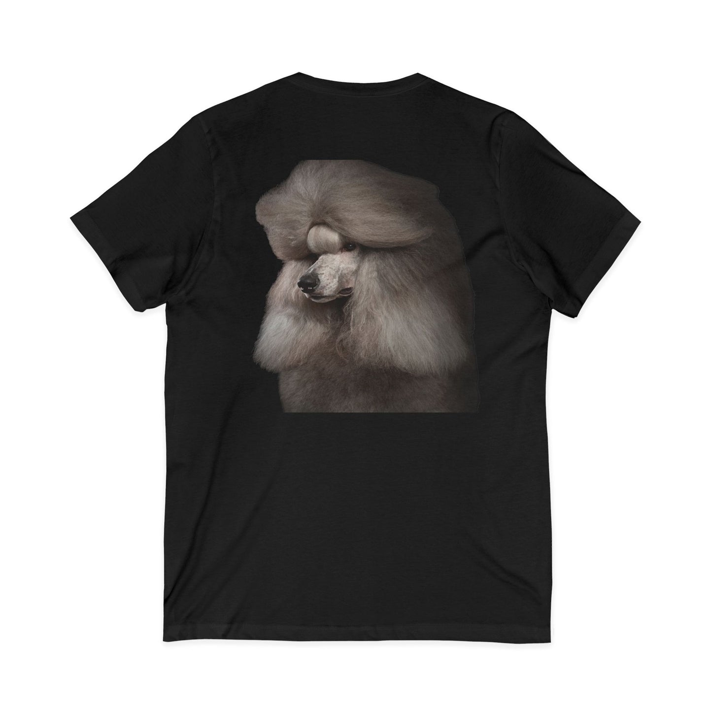 Poodle Head Unisex Short Sleeve V-Neck Tee