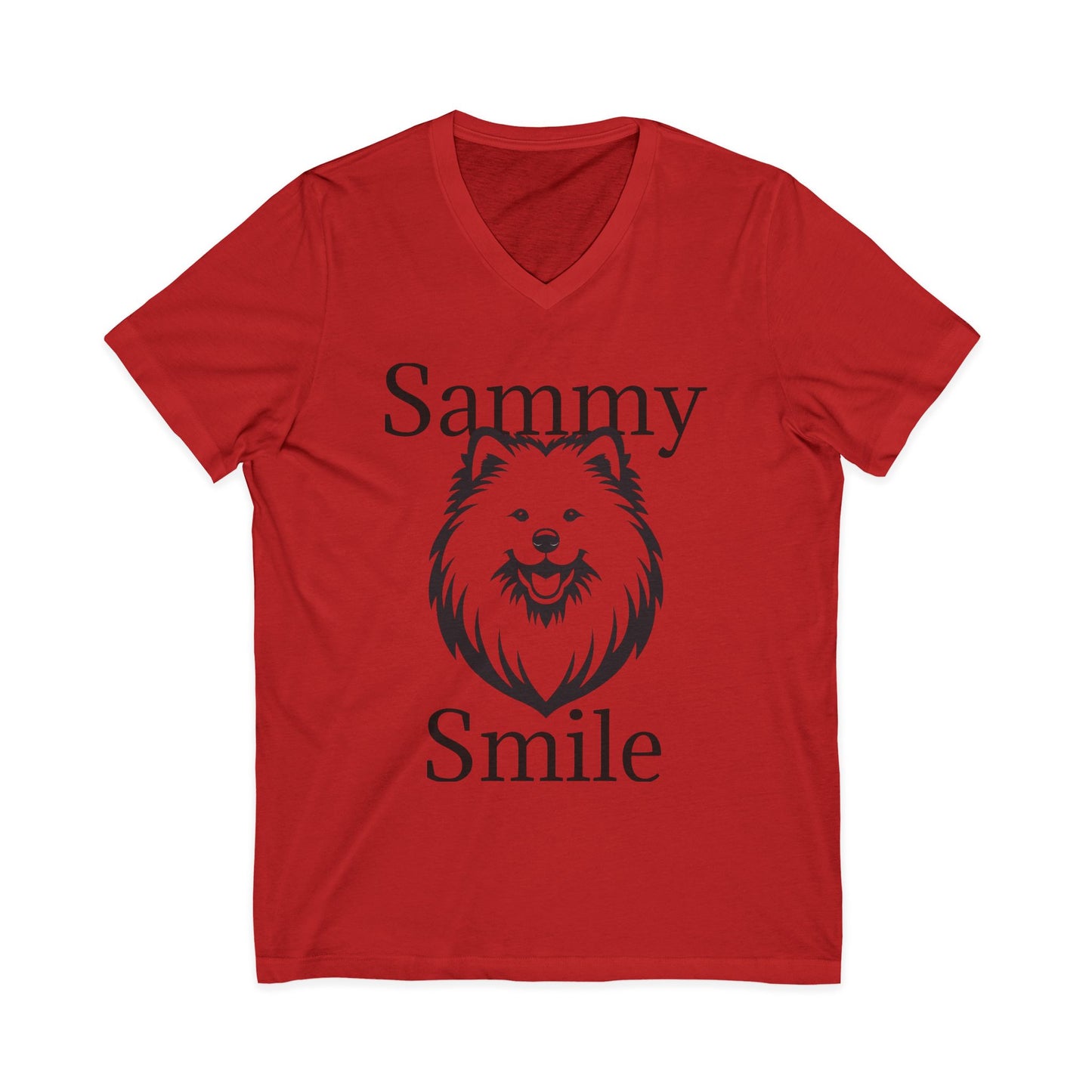 Sammy Smile Unisex Short Sleeve V-Neck Tee