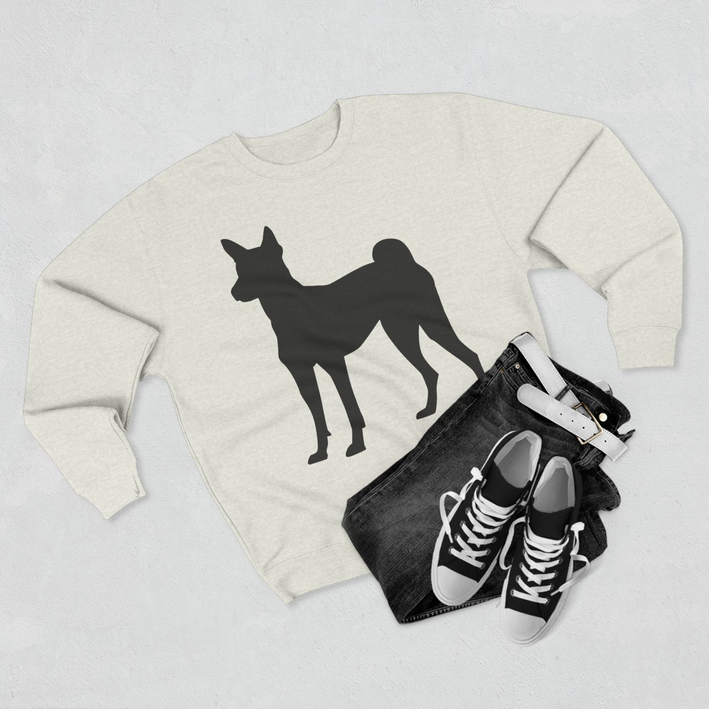 Basenji Silhouette Unisex Crewneck Sweatshirt