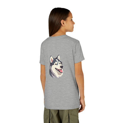 Malamute Head Youth Unisex Short Sleeve Crewneck Tee