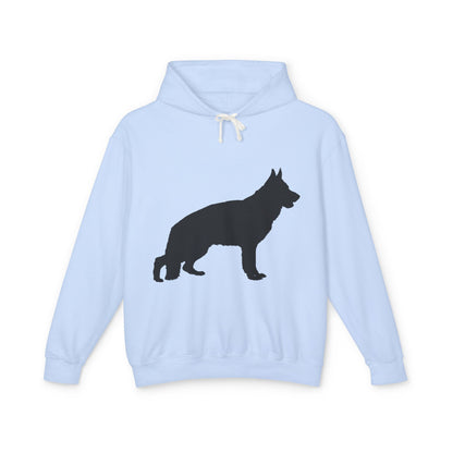 German Shepherd Silhouette Unisex Lightweight Hoodie