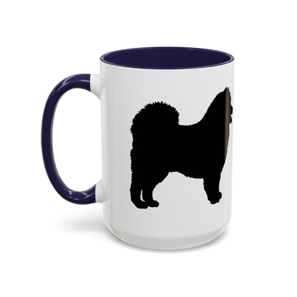 Samoyed Silhouette 2-Tone Coffee Mug