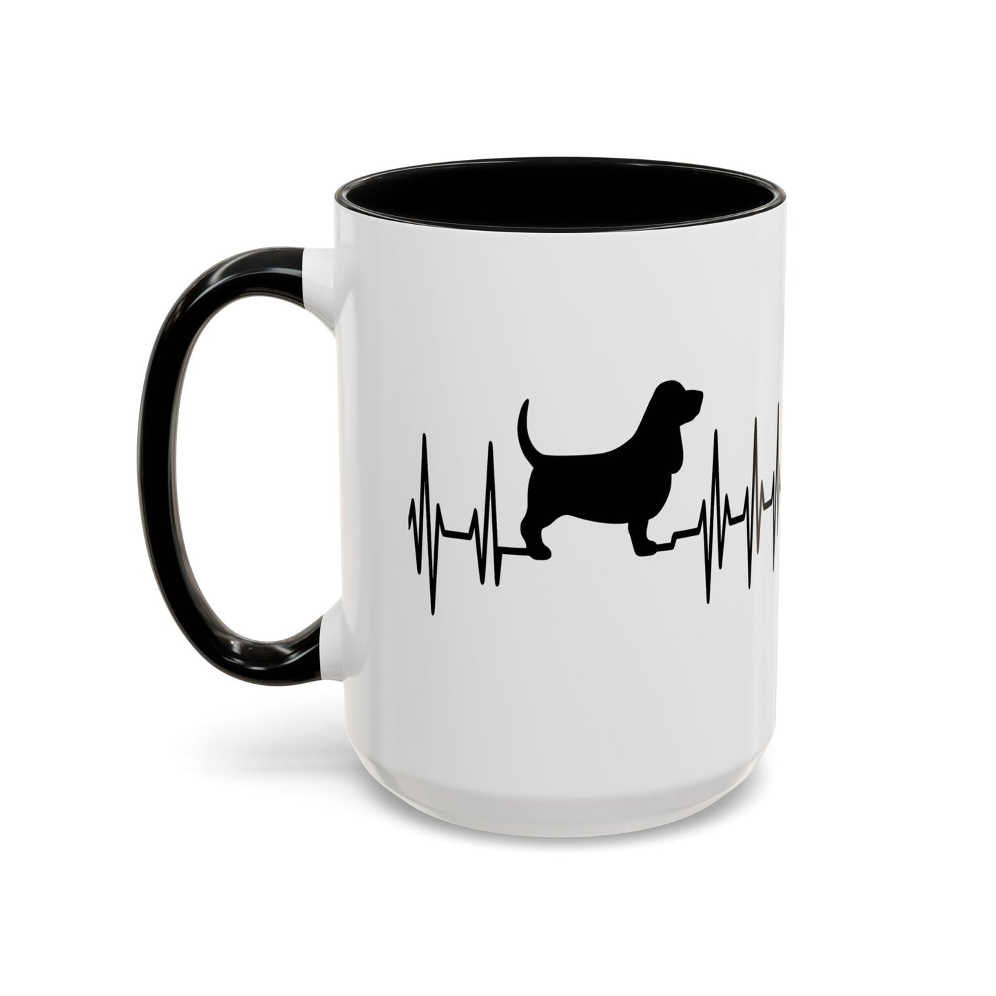 My Heart Beats For Bassets 2-Tone Coffee Mug