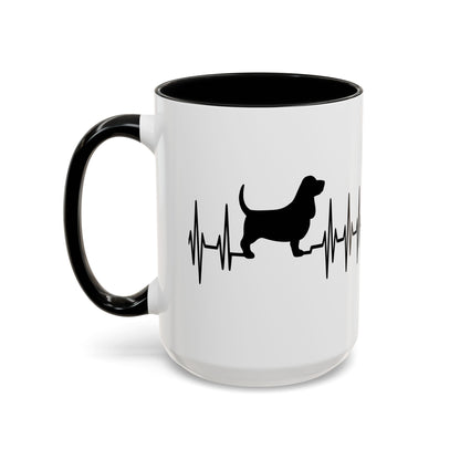 My Heart Beats For Bassets 2-Tone Coffee Mug