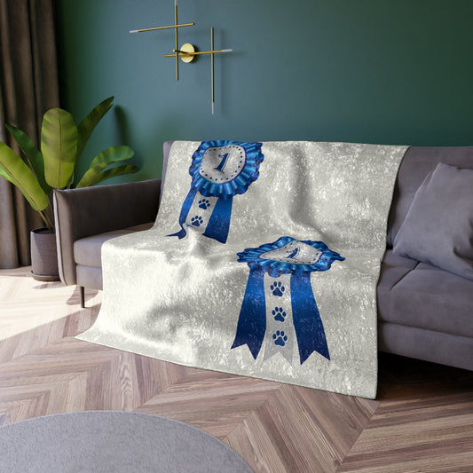 Show Ribbon Crushed Velvet Blanket