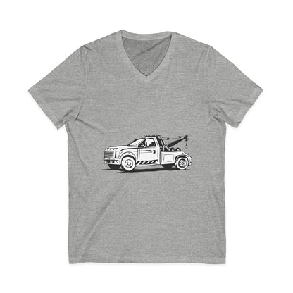 Wheel Lift Tow Truck Unisex Short Sleeve V-Neck Tee