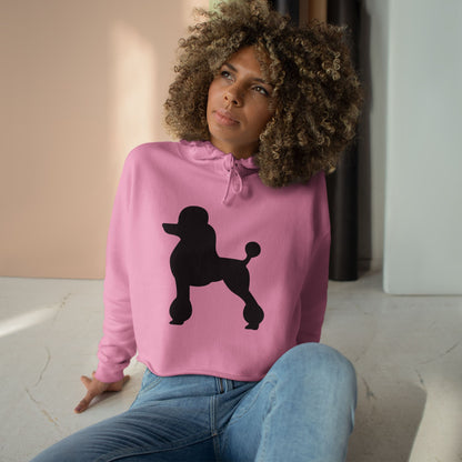 Poodle Silhouette Women's Crop Hoodie